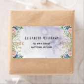 Waterverf aanjager Paarse roze verzendlabels Etiket (Insitu)