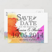 Waterverf Aankondigingskaart (Voorkant / Achterkant)