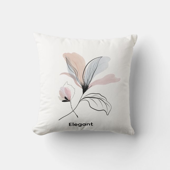Waterverf, aanpasbare bloemenkussen kussen (Voorkant)