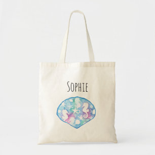 Waterverf Aanpasbare naam voor kinderen Tote Bag