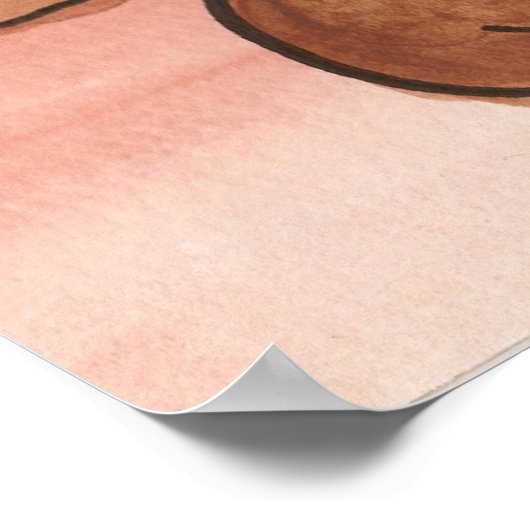 Waterverf aap Poster (Hoek)