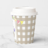 Waterverf Aardappel 1e verjaardag Papieren Bekers (Achterkant)