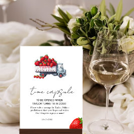 Waterverf aardbei baby shower Tijd Capsule Poster