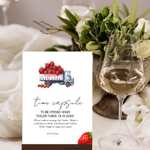 Waterverf aardbei baby shower Tijd Capsule Poster