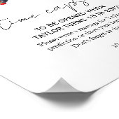 Waterverf aardbei baby shower Tijd Capsule Poster (Hoek)