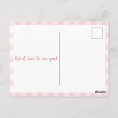 Waterverf Aardbei Berry Eerste 1e verjaardag Briefkaart (Achterkant)