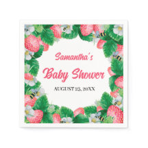 Waterverf Aardbei Bes Zoete Baby Shower