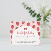 Waterverf Aardbei Boeken voor Baby Kaart (Staand voorkant)