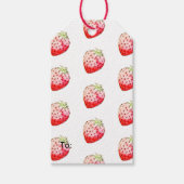 waterverf aardbei cadeaulabel (Voorkant)