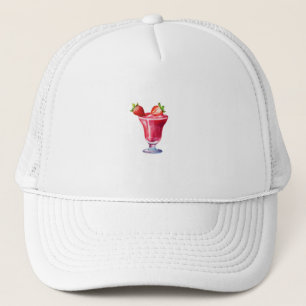 Waterverf Aardbei Cocktail Drink Trucker Pet