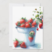 Waterverf aardbei dank u nota nemen van Kaarten (Achterkant)
