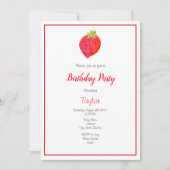 Waterverf Aardbei en Patroon Kaart (Voorkant)