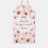 Waterverf Aardbei Hartelijk dank Berry Cadeaulabel (Voorkant)