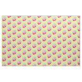 waterverf aardbei in geel stof (Fat Quarter)