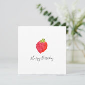 Waterverf aardbei Kaart (Staand voorkant)