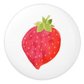 Waterverf aardbei keramische knop (Voorkant)
