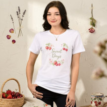 Waterverf Aardbei & Kers T-Shirt "Zoete Dagen"