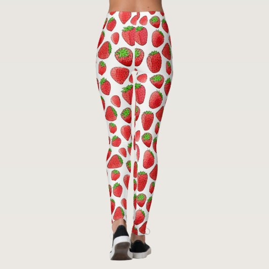 Waterverf aardbei leggings (Achterkant)