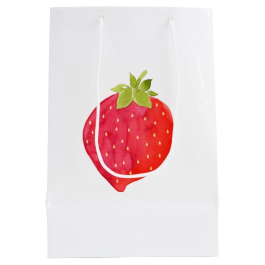 Waterverf aardbei medium cadeauzakje (Achterkant)