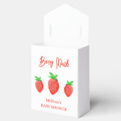 Waterverf aardbei meisje Baby shower Bedankdoosjes (Geopend)