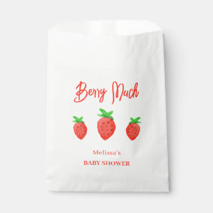 Waterverf aardbei meisje Baby shower rood Bedankzakje