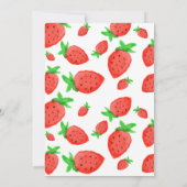 waterverf Aardbei Meisje Baby shower Sweet Berry Kaart (Achterkant)