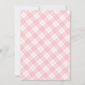 Waterverf Aardbei Roze Gingham Bes Zoet Kaart (Achterkant)
