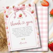 Waterverf Aardbei Verjaardag Dank u Bedankkaart