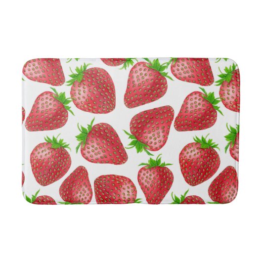 Waterverf aardbeien badmat (Voorkant)