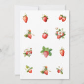 Waterverf Aardbeien Berry Sweet Baby shower Kaart (Achterkant)