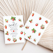 Waterverf Aardbeien Berry Sweet Baby shower Kaart