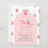 Waterverf Aardbeien Boog Twee Zoete 2e Verjaardag Kaart (Voorkant)