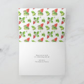 Waterverf aardbeien Botanische bruiloft Bedankkaart (Binnen)