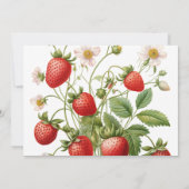 Waterverf Aardbeien bruiloft Bedankt (Achterkant)