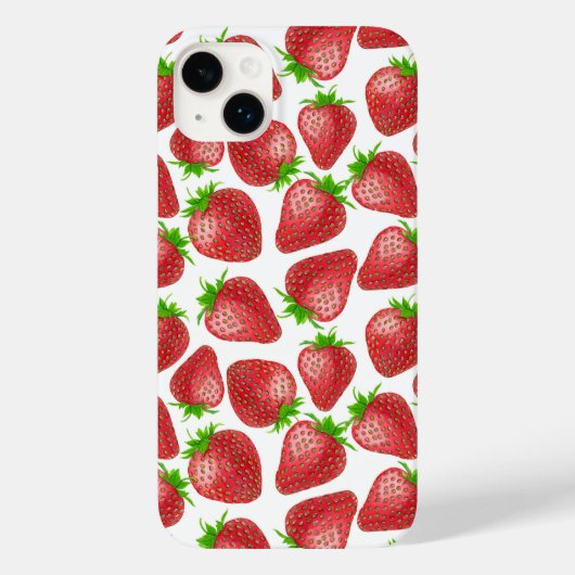 Waterverf aardbeien Case-Mate iPhone case (Achterkant)