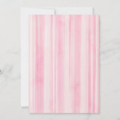 Waterverf Aardbeien Cupcake 1e Verjaardag Invitat Kaart (Achterkant)