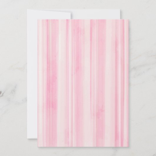 Waterverf Aardbeien Cupcake 1e Verjaardag Invitat Kaart (Achterkant)