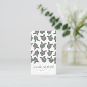 Waterverf aardbeien Doodle Visitekaartje (Staand voorkant)