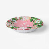 Waterverf aardbeien eerste geboorte Pond Papieren Kommen (Gebogen)