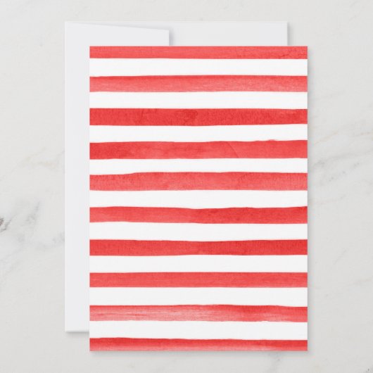 Waterverf Aardbeien en bloemen Quinceanera Kaart (Achterkant)