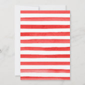 Waterverf Aardbeien en bloemen Quinceanera Kaart (Achterkant)