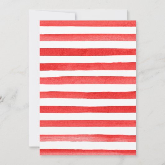 Waterverf Aardbeien en bloemen Quinceanera Kaart (Achterkant)