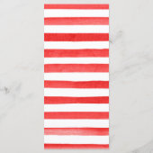 Waterverf aardbeien en witte bloemen bruiloft menu (Achterkant)