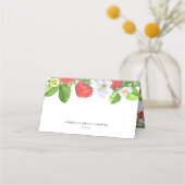 Waterverf aardbeien Garland Botanische zomer Plaatskaartje (Achterkant)