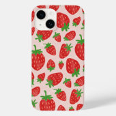 Waterverf aardbeien Hoesje-Mate iPhone Case (Achterkant)