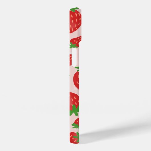 Waterverf aardbeien Hoesje-Mate iPhone Case (Achterkant / Rechts)