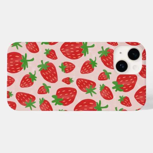 Waterverf aardbeien Hoesje-Mate iPhone Case (Achterkant (horizontaal))