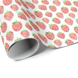 Waterverf aardbeien inpakpapier