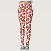 Waterverf aardbeien leggings (Voorkant)