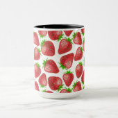 Waterverf aardbeien mok (Midden)